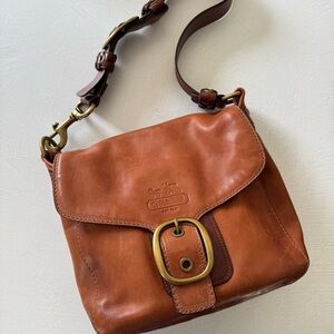 Vintage COACH 11419 Bleecker Tattersall Flap Shoulder Bag